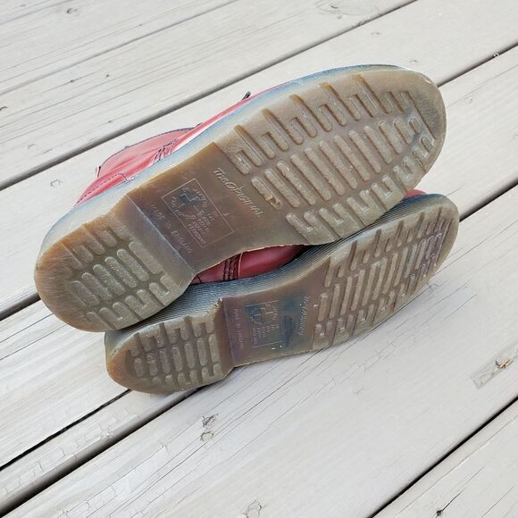 Dr Martens 1460 8 Eye Classic Cherry Red Oxblood Smooth Leather Combat Boots 8 - Picture 6 of 10